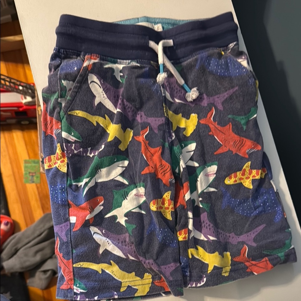 Colorful Shark Print Shorts